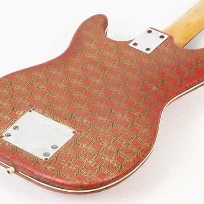 1962 Gagliano by Hofner Model 172 - Rare Diamond Pickup with Red & Gold Vinyl Covering! image 13