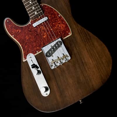 LEFTY! TL66 Custom Relic Build Solid 1-Piece Mahogany Aged Walnut Satin Guitar 7.1 Lb HSC image 2