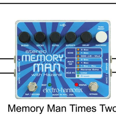 Electro-Harmonix Stereo Memory Man with hazarai eco y multitap delay image 6