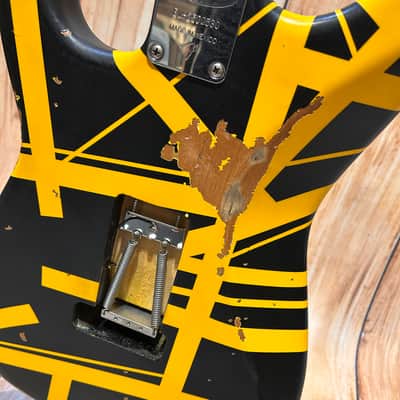EVH Limited Ed. Striped Series Frankie MN BLK/YLW image 10