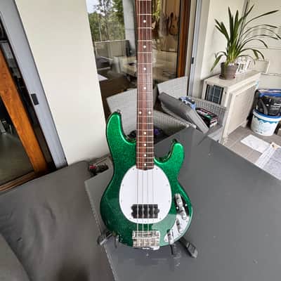 2002 Ernie Ball Music Man Stingray  - Green Sparkly image 1