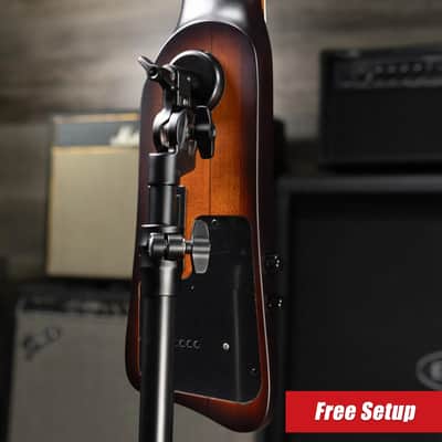 Ibanez Bass Workshop UB804 4-String Electric Upright Bass - Mahogany Oil Burst with Gig Bag image 2