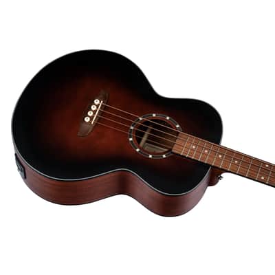 Ortega D7E-BFT-4 Deep Series 7 Spruce Top Mahogany Neck Medium Scale 4-String Acoustic-Electric Bass Guitar image 9
