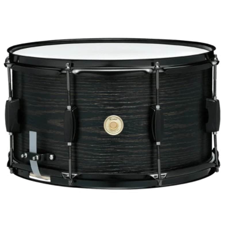 Tama WP148BKBOW 8x14 Poplar Woodworks Snare Drum, Black image 1