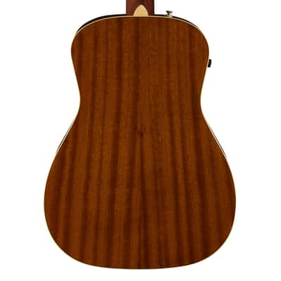 Fender Malibu Player A/E Guitar - Natural w/ Walnut FB image 7