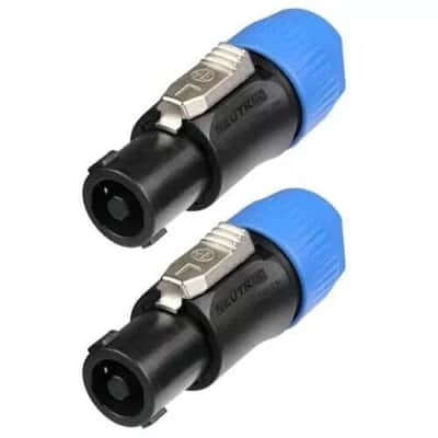 (2) Two Original NEUTRIK NL4FC 4-POLE SPEAKON Cable Mount Speaker Connector image 6
