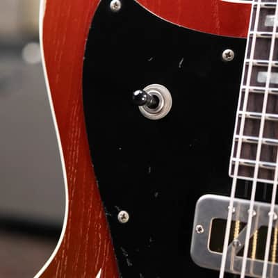 Novo Custom Miris P2 Semi-Hollow Electric Guitar - Faded Sparkling Burgundy with Gig Bag image 10