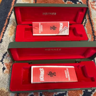 Hohner 270 Chromonica Harmonica Case (2) EXC Ship FREE tomorrow image 2
