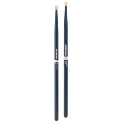 Promark Rebound 5A Painted Acorn Wood Tip Drumsticks - Blue image 2