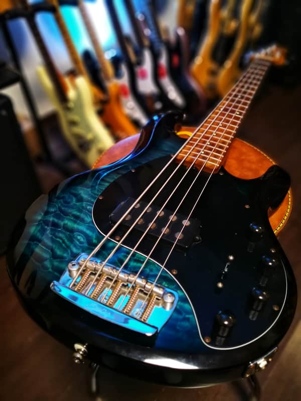 Sterling by Music Man StingRay Ray35 - Flame Maple Teal image 1