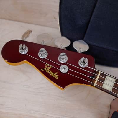 Fender JAB-EQ Left Handed Jaguar Bass CIJ 2008 Old Candy Apple Red w/ Bag image 9