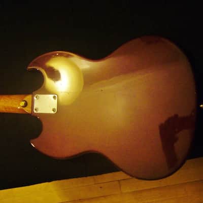 Vintage 70's Raven Electric Guitar Matsumoku Japanese SG-Style Wine Red w/Vibrato image 4