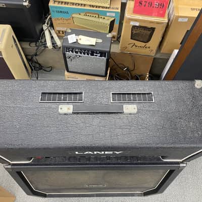 Laney AOR Pro Tube Lead 100 Series Head with Sonic 4x12 cab loaded with Celestion g12k-85 1980's Half Stack image 17