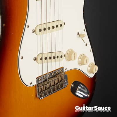 Fender Custom Shop 1967 Stratocaster Relic Faded 3 Tone Sunburst 2019 Used (Cod.1521UG) image 8