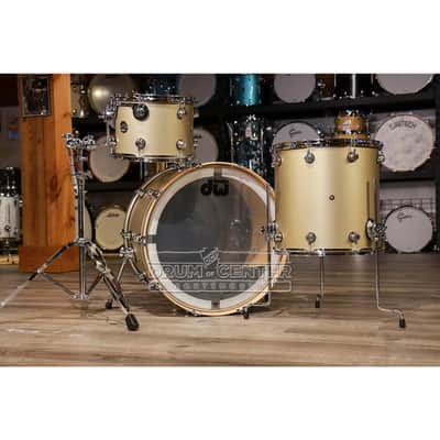 DW Performance 3pc Drum Set 22/12/16 Hard Satin Gold Mist image 2