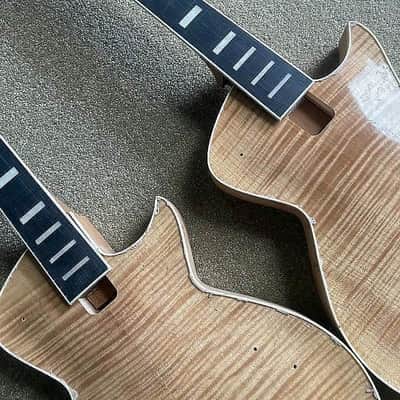 Custom Tiger Maple Top Guitar Mahogany Body and Neck, Rosewood Fingerboard Fretboard Set image 17