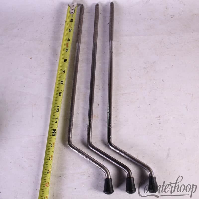 Slingerland Floor Tom Drum Legs 3/8" 9.5mm Vintage 60s-70s Chrome Cross-Knurling image 1