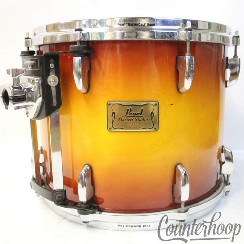 Pearl 14x11"Masters Studio Tom Drum"Vintage Sunburst"Birch Shell BRX 90s Tobacco image 1