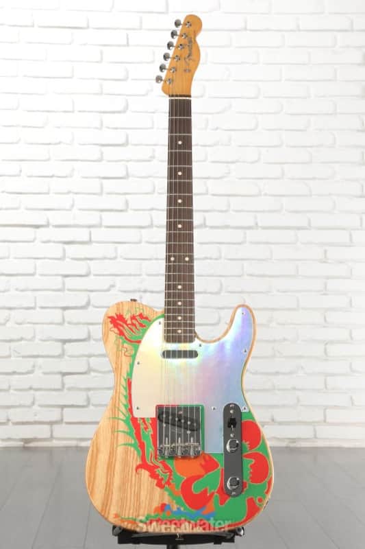 Fender Jimmy Page Telecaster - Natural with Artwork (TeleJPDrgnd1)
