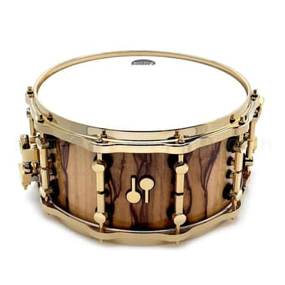 Sonor SQ2 Heavy Beech Snare Drum 14x7 African Marble Gloss w/Gold Hardware image 1