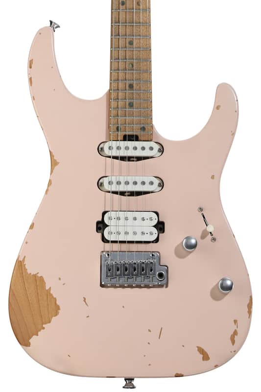 Charvel Rick Graham Signature Pro-Mod DK24 2PT CM MPL Electric Guitar - Worn Shell Pink image 1