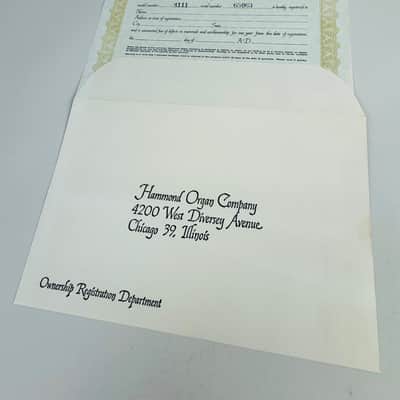 Hammond Organ Owner's Warranty & Registration Packet 1969 image 6