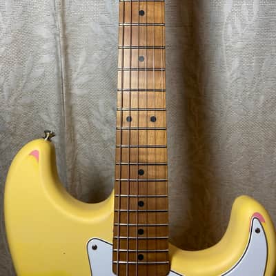 Custom Strat Relic Aged Pink Paisley Vintage White w/ Fender Bridge and Pickups image 3