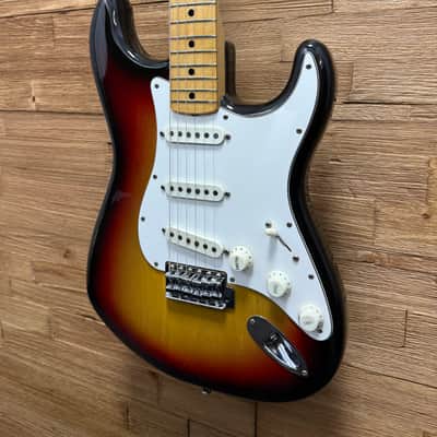 Fender Vintage Stratocaster Guitar -Maple Fretboard 1976- Sunburst- 10lbs w/non original pups + case image 6