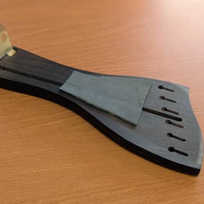 Left Handed Ebony Tailpiece for Archtop Guitar image 3