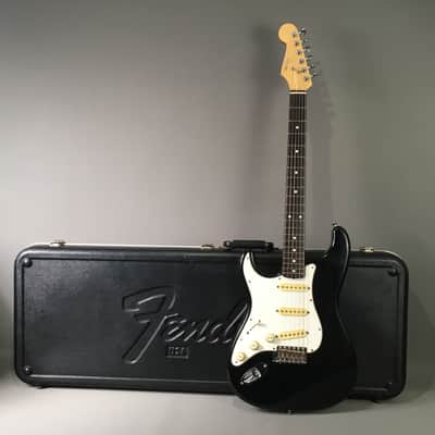 LEFTY! 1986 Vintage Fender Squier ‘62 Left Strat Guitar Fujigen E Serial Relic Mayer Black 1 Tribute 7.2 Lb HSC image 6