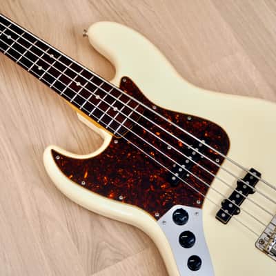 2006 Fender Jazz Bass V 5 String JBV Olympic White Left Handed
