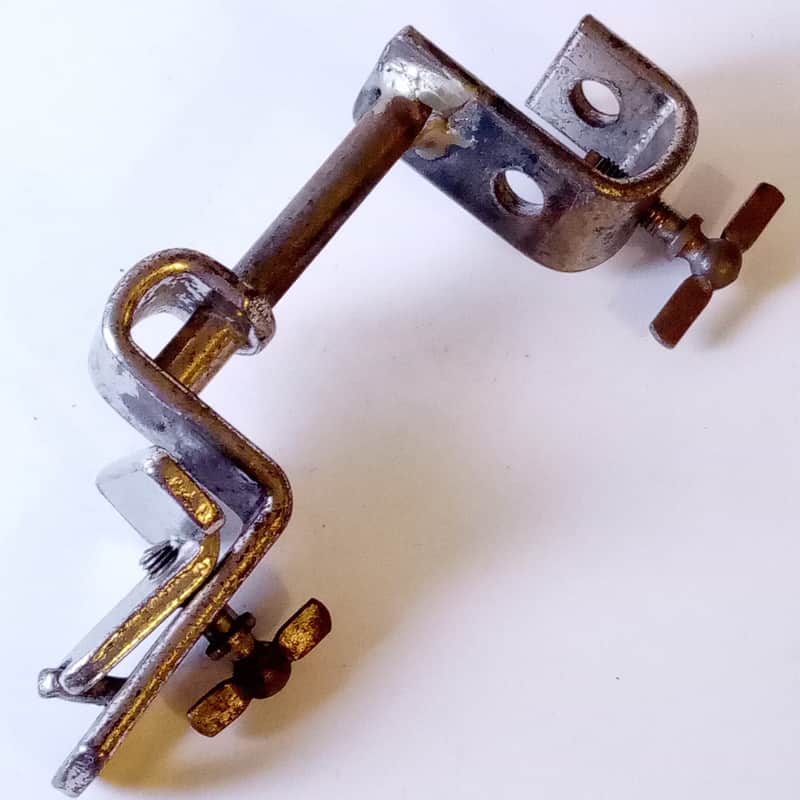 Slingerland Shur-Grip Clamp-On Cymbal Arm Rod Holder Mount Bass Drum Hoop Nickel image 1