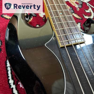 GrassRoots by ESP G-VP-46B Viper Bass 4-String Black SG-Style w/ Soft Case image 3