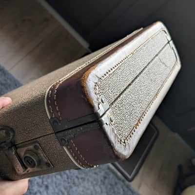 Fender Brown Case 1962 - Brown Tolex - Orange interior image 11