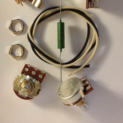 Wiring Harness Kit For J Bass Bourns Knurled Pots .047uf Soviet PIO Capacitor image 2