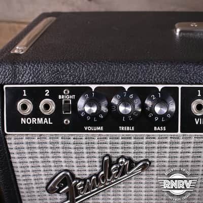 1964 Fender Super Reverb 2-Channel 40-Watt 4x10" Guitar Combo Black Panel image 3
