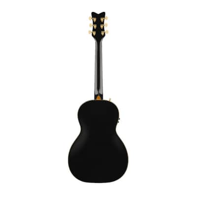 Gretsch G5021E Rancher Penguin Parlor 6-String Right-Handed Acoustic-Electric Guitar with Laurel Fingerboard and Mahogany Neck (Black) image 2