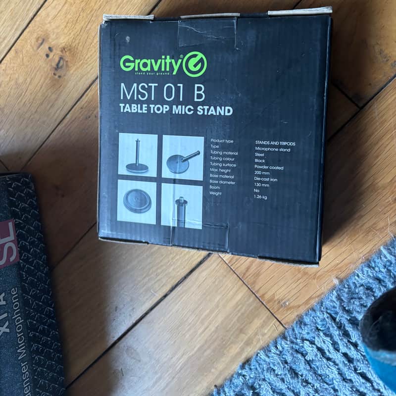 2023 Gravity MST 01 B Table Top Mic Stand Black