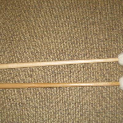 ONE pair new old stock Regal Tip 607SG, GOODMAN # 7 BRILLIANT STACCATO TIMPANI MALLETS - hard oval core covered with oval shaped cream-ish damper white felt, hard rock maple handles / shaft (includes packaging) image 19