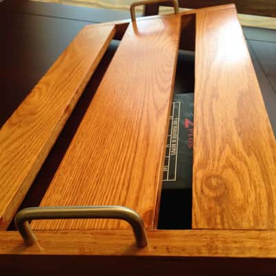 Custom 19.5" Oak Wood Pedalboard- Polyurethane Finish. FREE Shipping! image 8