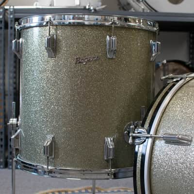 1960 Rogers "Swingtime" Sparkling Silver Pearl Drum Kit image 2