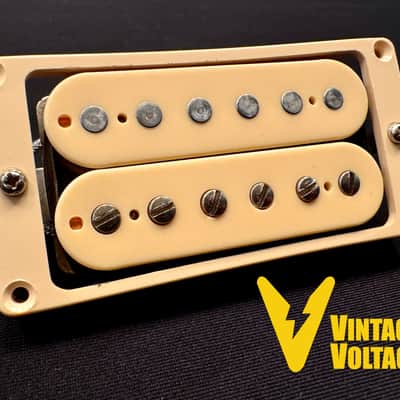 NOS Vintage Gibson Tim Shaw Humbucker Patent Number – Kalamazoo Era Double Cream – 8.87K Hot PAF Pickup image 1