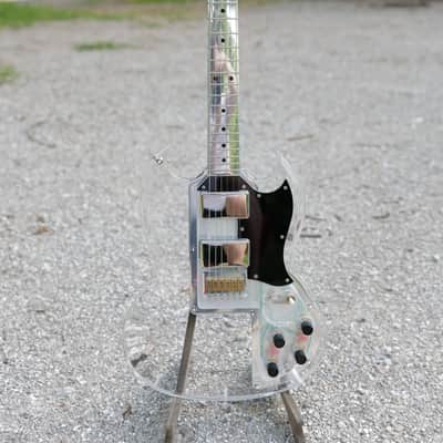 Electrical Guitar Company DS Ghost with Humbuckers NOS 2020s Polished aluminum neck and polished acrylic body image 1