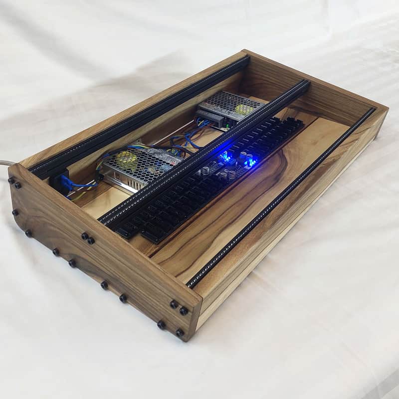 6U / 104hp Eurorack case EVA-slim • Walnut • Powered image 1