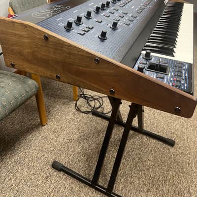 Oberheim OB-8 61-Key 8-Voice Synthesizer 1983 - Blue with Wood Sides image 2
