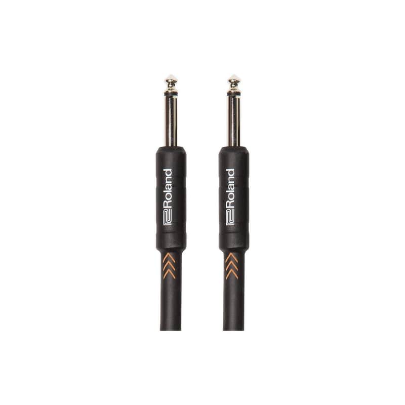 Roland RIC-B15 Black Series 1/4" TS Straight Instrument/Guitar Cable - 15' image 1
