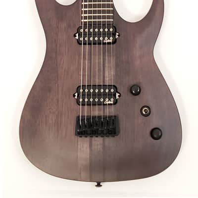 AGILE 30 Inch Scale 7 String Baritone Electric Guitar SEPTOR ELITE 730 EB CP CHARCOAL image 1