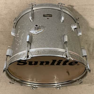 1960’s-1970’s Tempro 3 Piece Drum Kit Silver Sparkle Pearl Stencil Japan 20 / 14 / 12 image 11