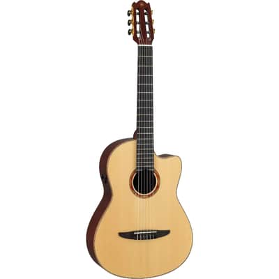 Yamaha Ncx - Acoustic-Electric Classical Guitar; Solid Sitka Spruce Top; Solid Walnut Back And Sides; Mahogany Neck; Ebony Fingerboard; Atmosfeel (Undersaddle Pickup + Contact Sensor + Mic);  Carry Bag; Natural image 5