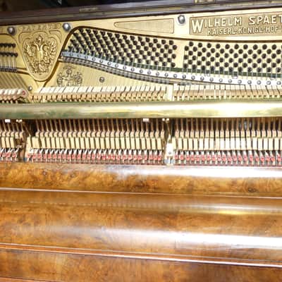 Super Rare Find Antique Free Sydney Delivery Upright Piano Wilhelm Spaethe Gera Made in Germany Burr Walnut Rare Vintage C1910s Restored Tuned Recording Available On Request image 6